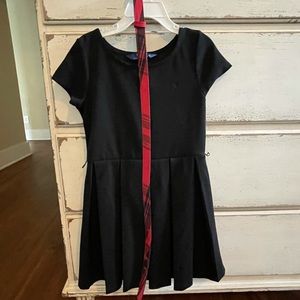 Black polo dress with belt